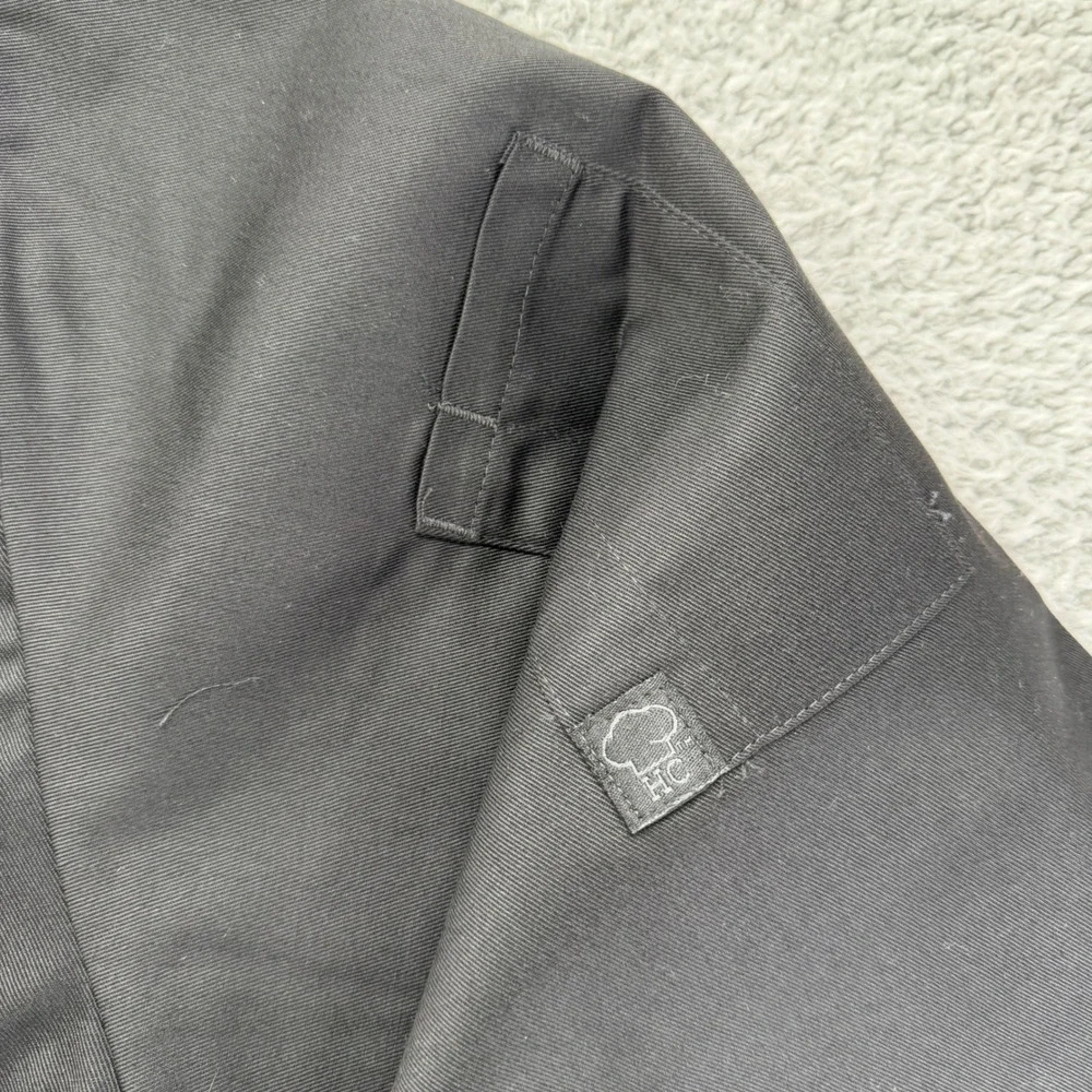 HAPPY‎ CHEF 3/4 Long Sleeve Coat Style # 403 Men's Large Black New Buttons